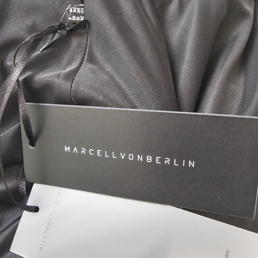 NWT Marcell Von Berlin Navy Sequin Velvet Gown Dress 6 - Picture 7 of 9